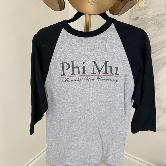 Phi Mu 3/4 sleeve t-shirt - Picture 1 of 5